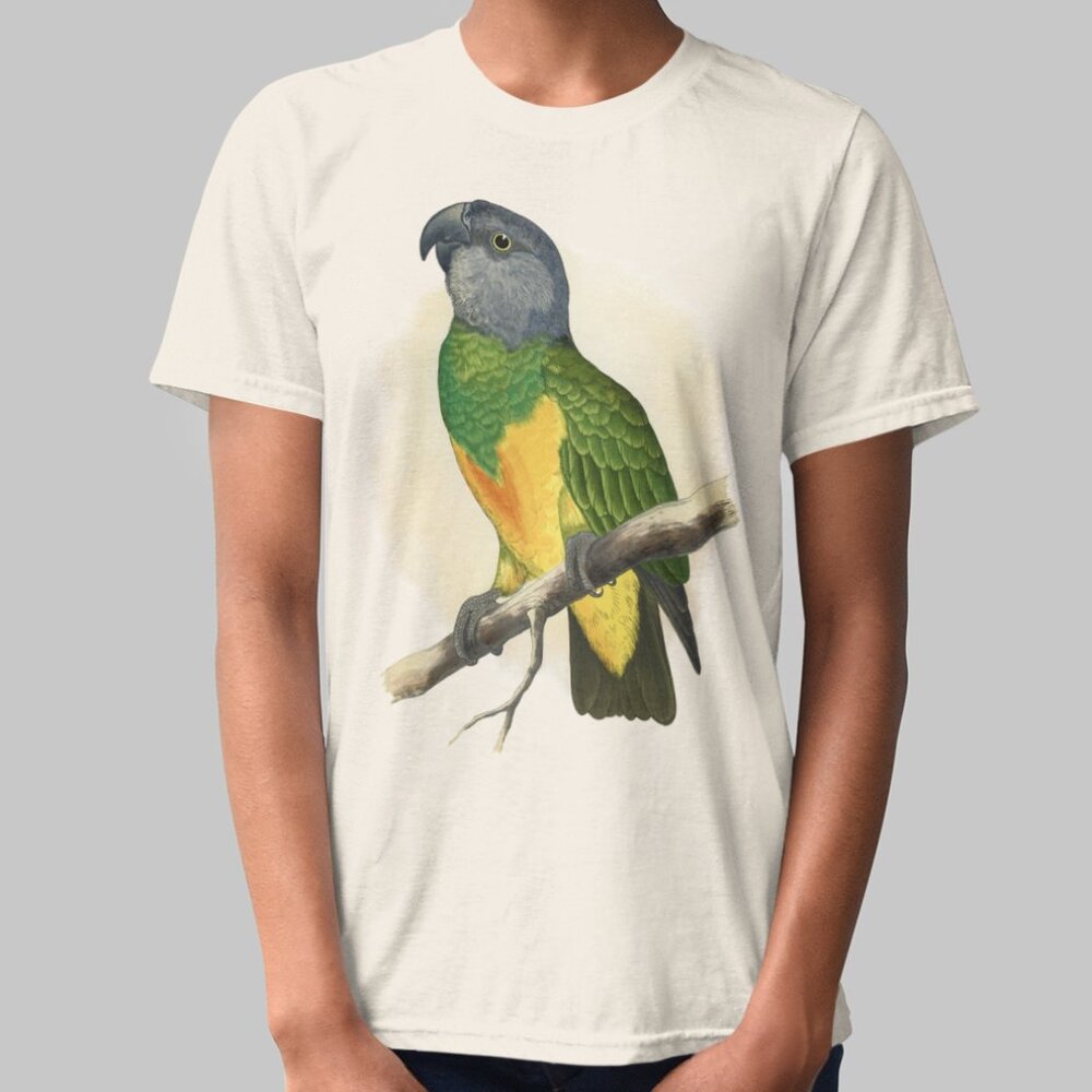 Senegal Parrot Vintage Print Short Sleeve Graphic Tee T-shirt S M L XL